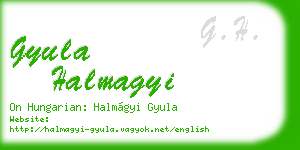 gyula halmagyi business card